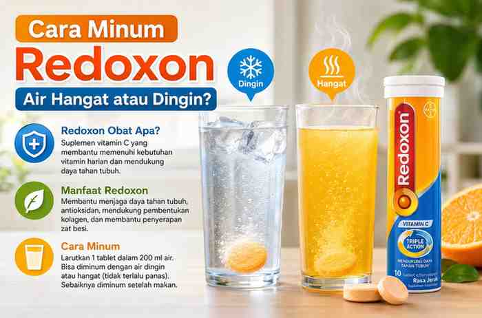 Cara Minum Redoxon Air Hangat atau Dingin