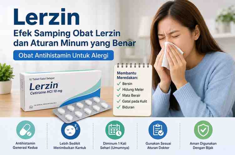 Efek Samping Obat Lerzin dan Aturan Minum yang Benar