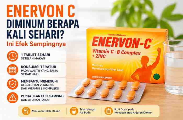 Enervon C diminum berapa kali sehari Ini Efek Sampingnya